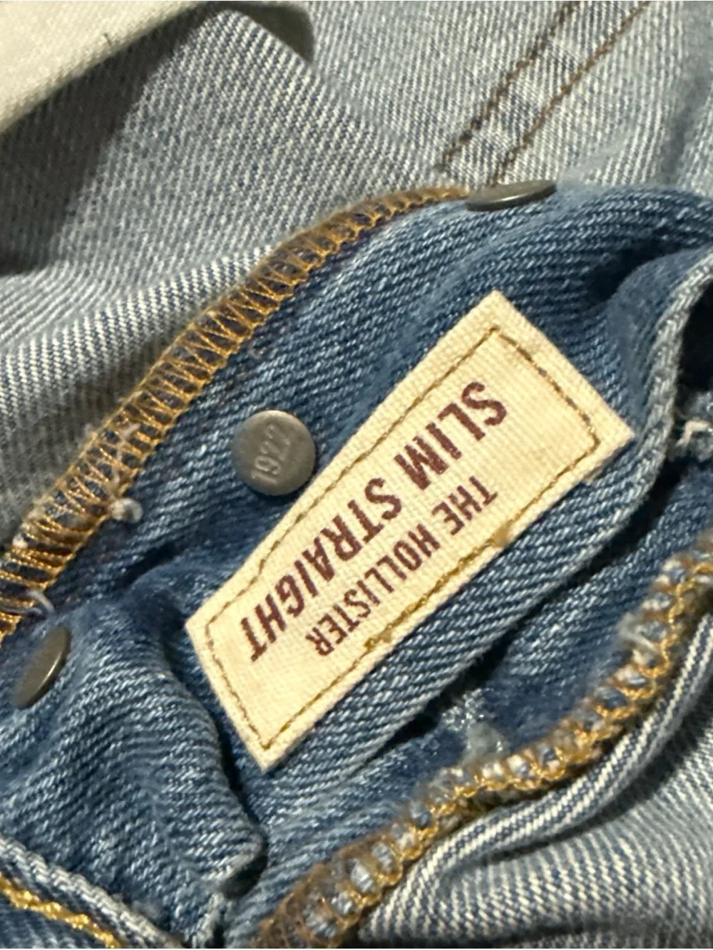 Hollister Slim Straight Light Wash Jeans Men 36x32